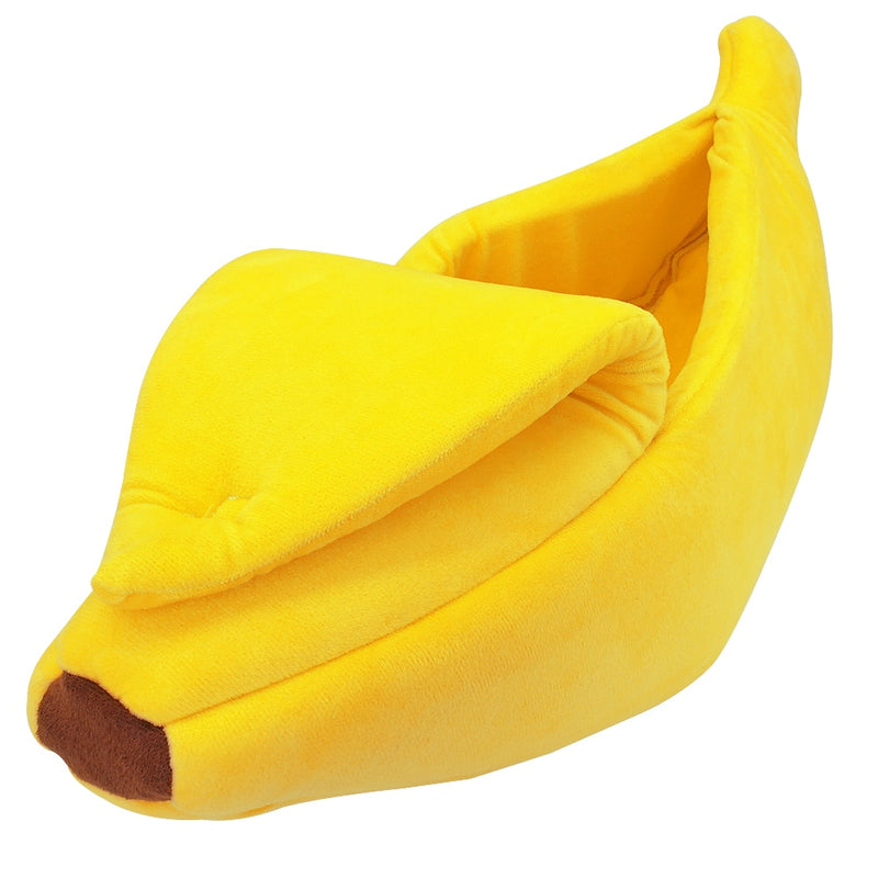 Cama Banana Almofadada para Cães e Gatos